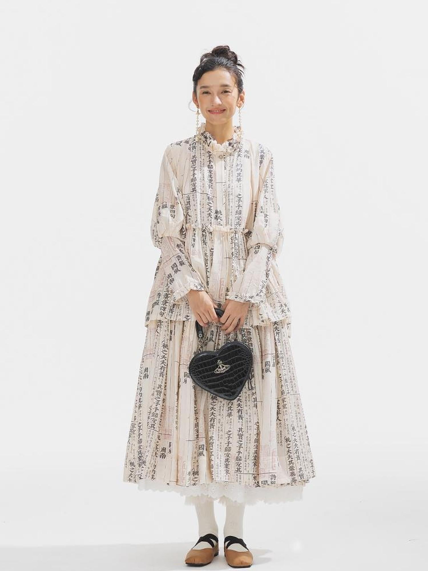 Sweet Mi Blooming Peach Vintage Lace Maxi Dress