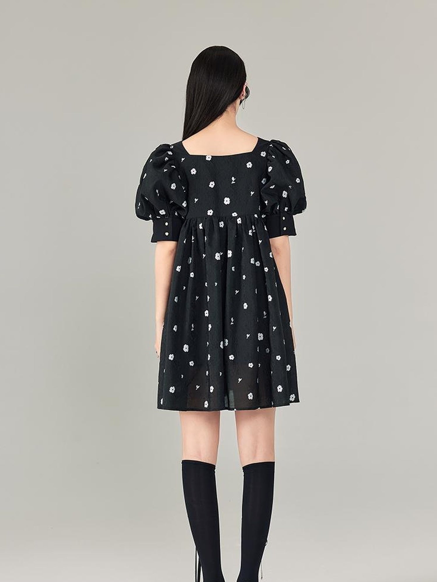 DIDDI MODA Blossom Sleeve Floral Tie Princess Dress