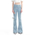 UpdateNN NORTH NODE Slim Flare Denim Knit High Waist Trousers