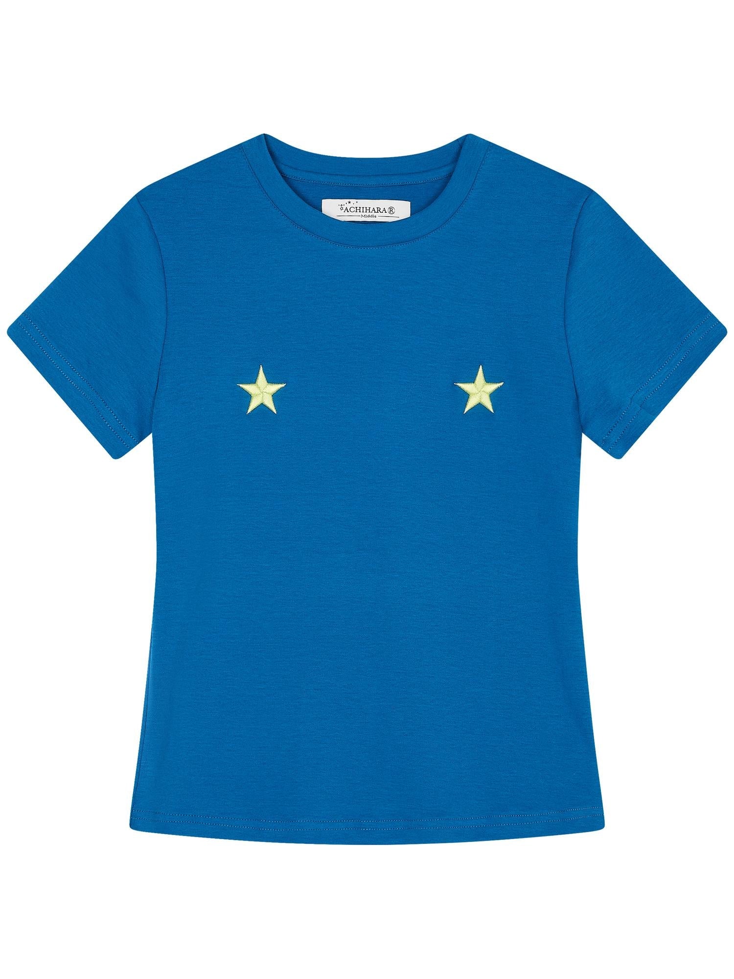 Achihara Sleepless Stars Embroidered Tee