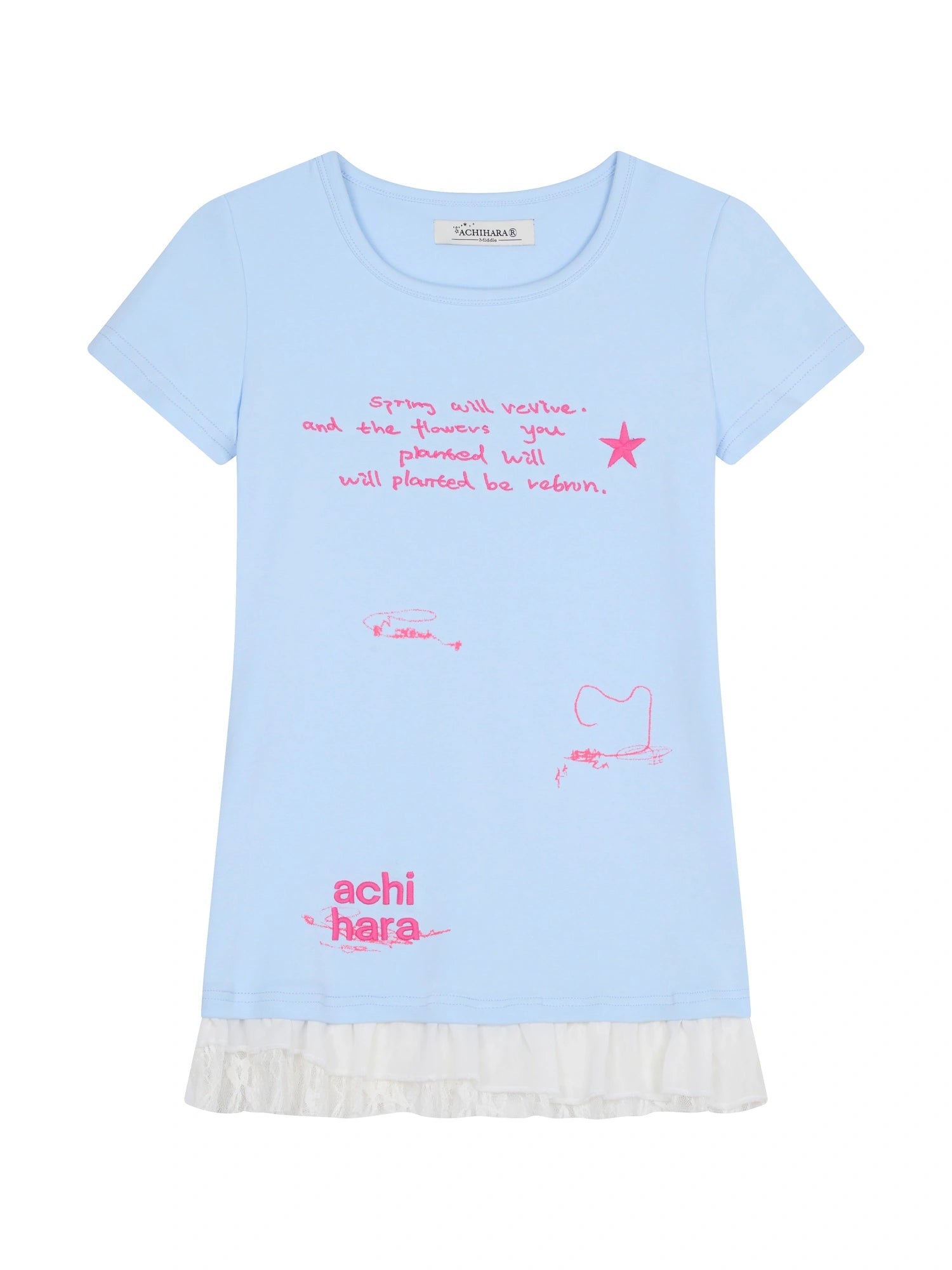 Time Bandage Floral Trim Tee