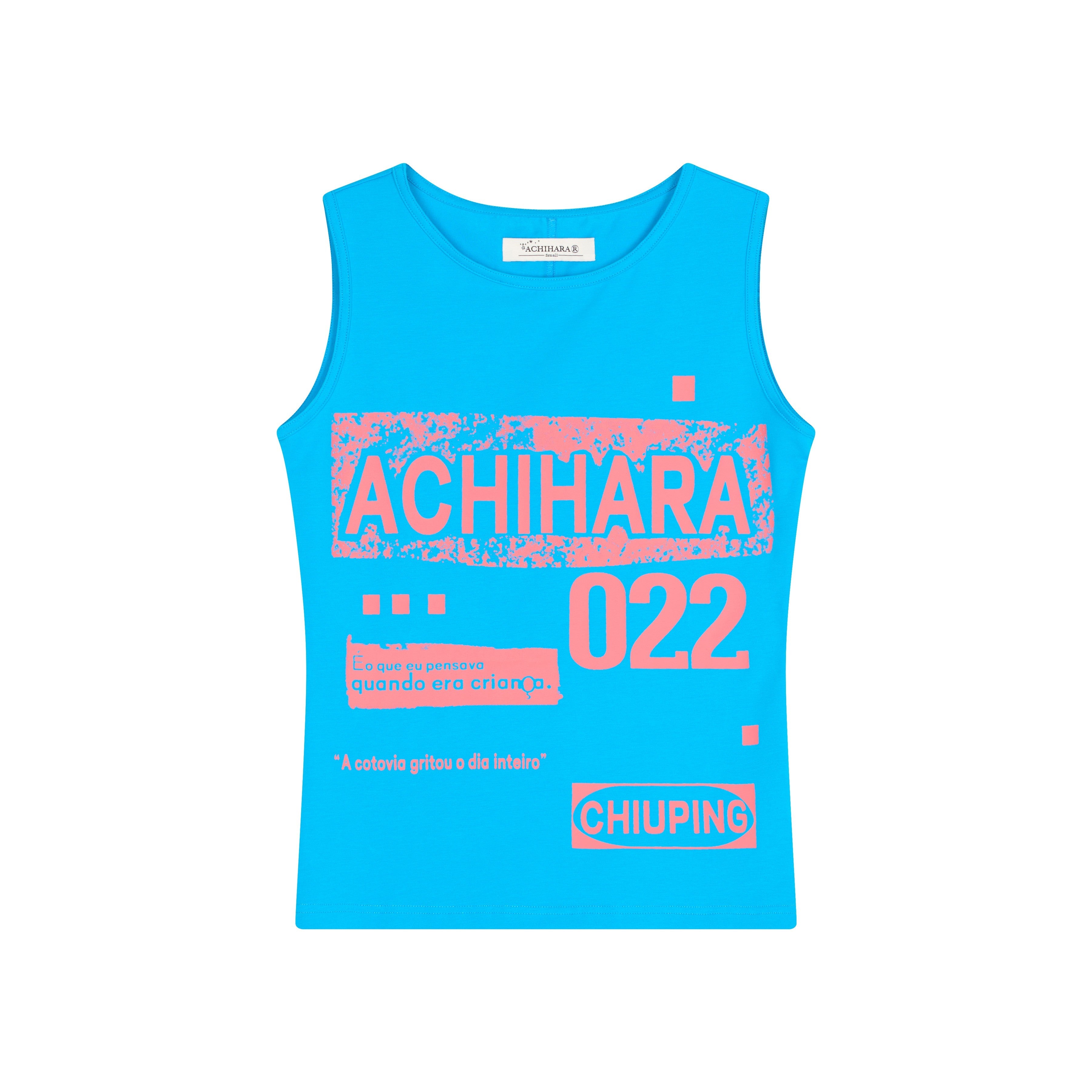 Achihara Vintage Pixel Print Summer Vest