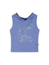 Tropical Fish Rhinestone Sleeveless Crop Top