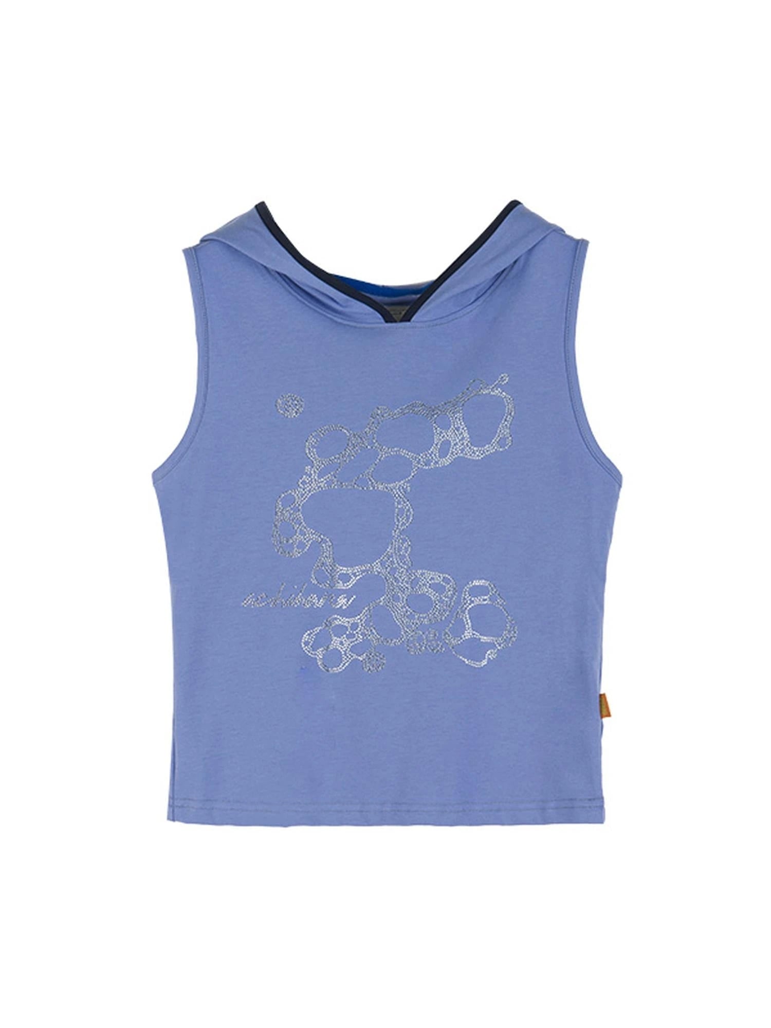 Tropical Fish Rhinestone Sleeveless Crop Top