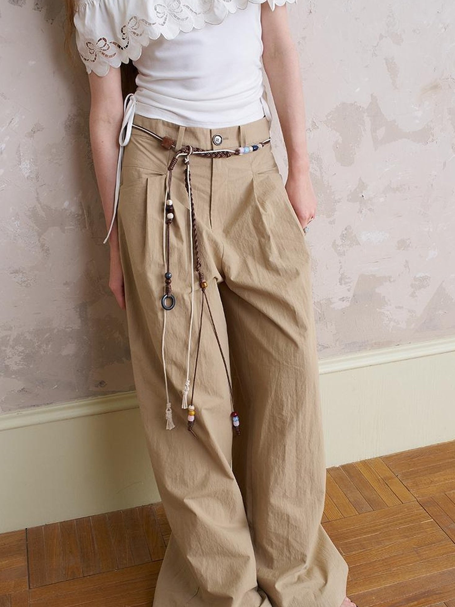DIDDI MODA Bohemian Beaded Waist Rope With Tassel