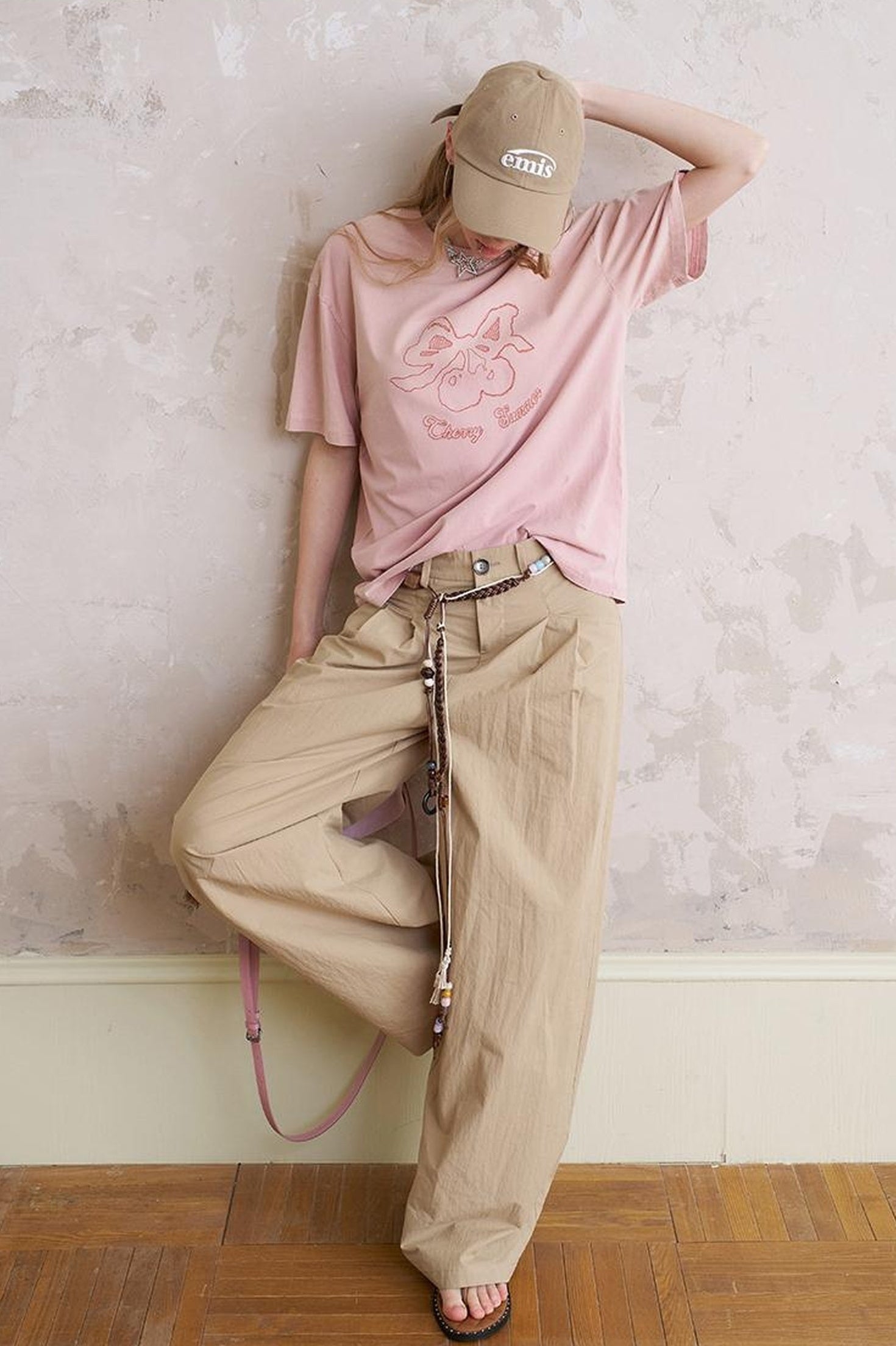 DIDDI MODA Bohemian Beaded Wide Leg Pants With DIY Waist Chain