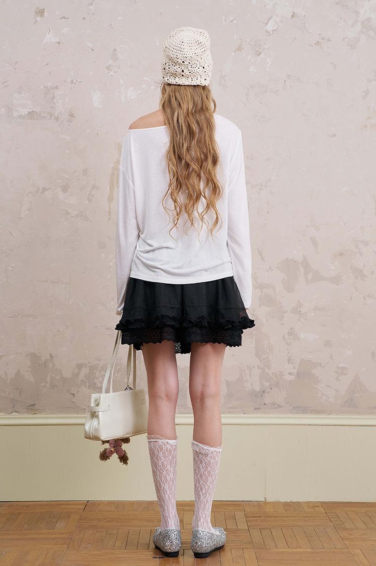 DIDDI MODA Bohemian Bow Pony Print Cropped Sleeve Tee