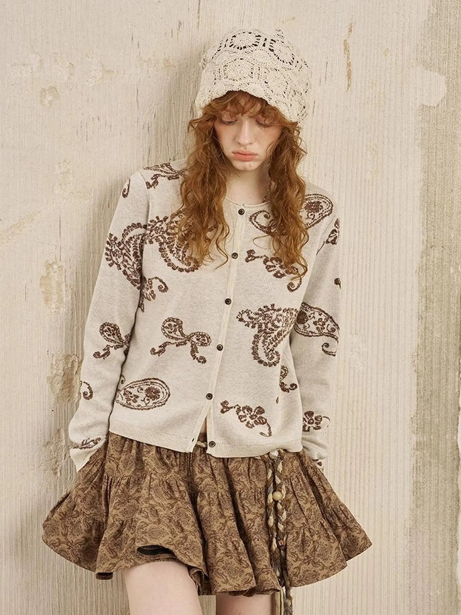 Bohemian Floral A Line Mini Puff Skirt