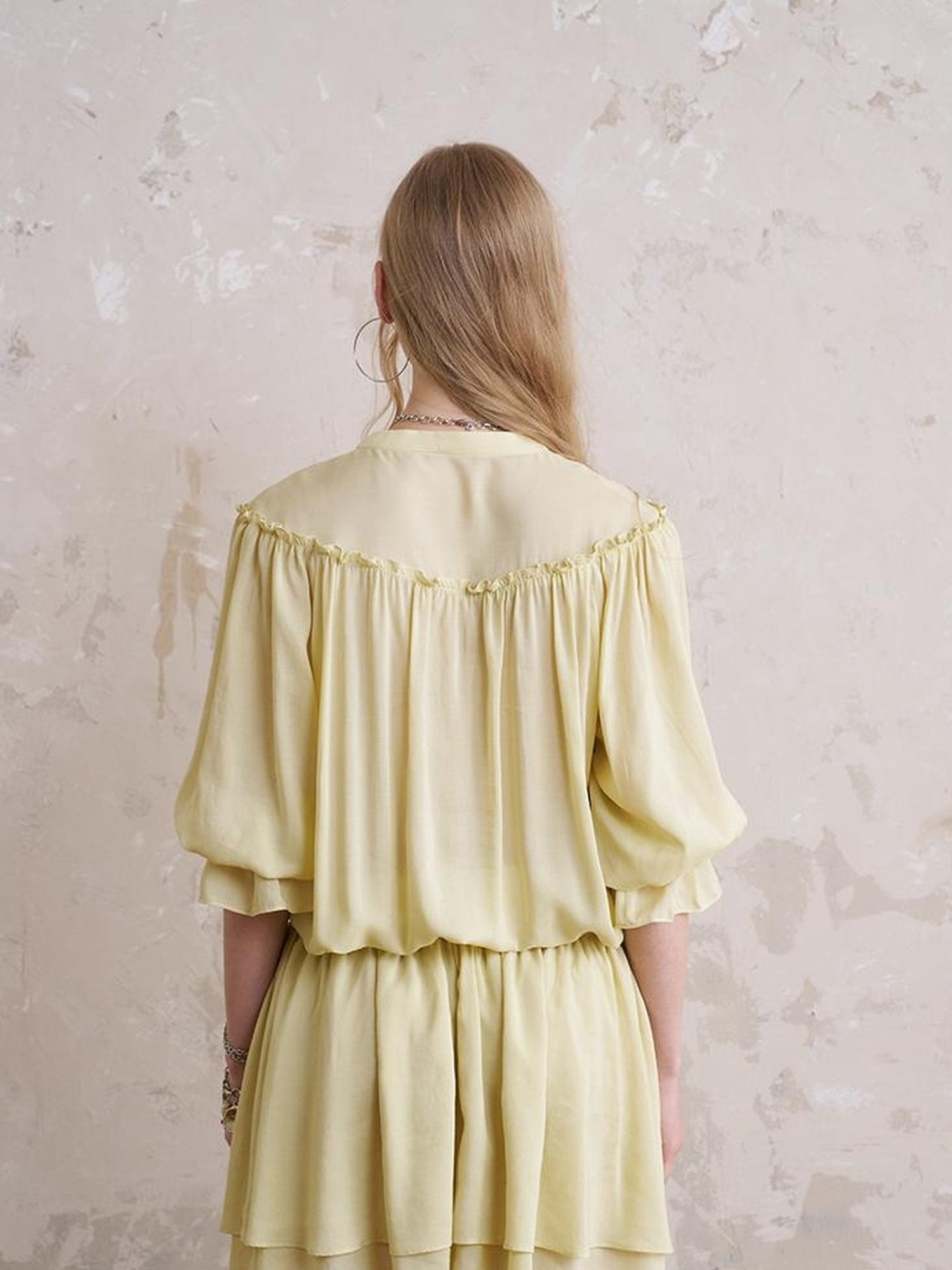 DIDDI MODA Bohemian Print Drawstring Dress Lace Trim Pants Set