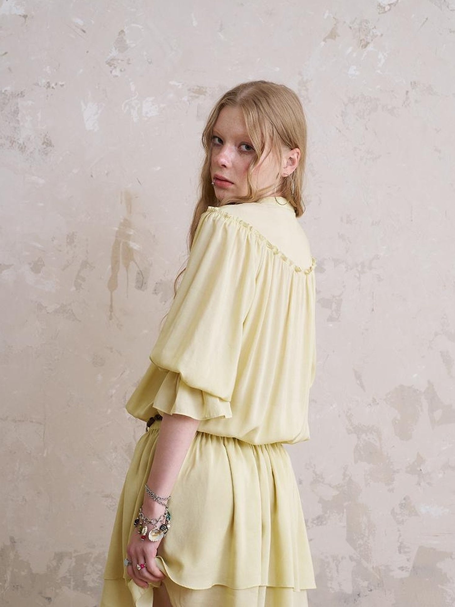 DIDDI MODA Bohemian Print Drawstring Dress Lace Trim Pants Set