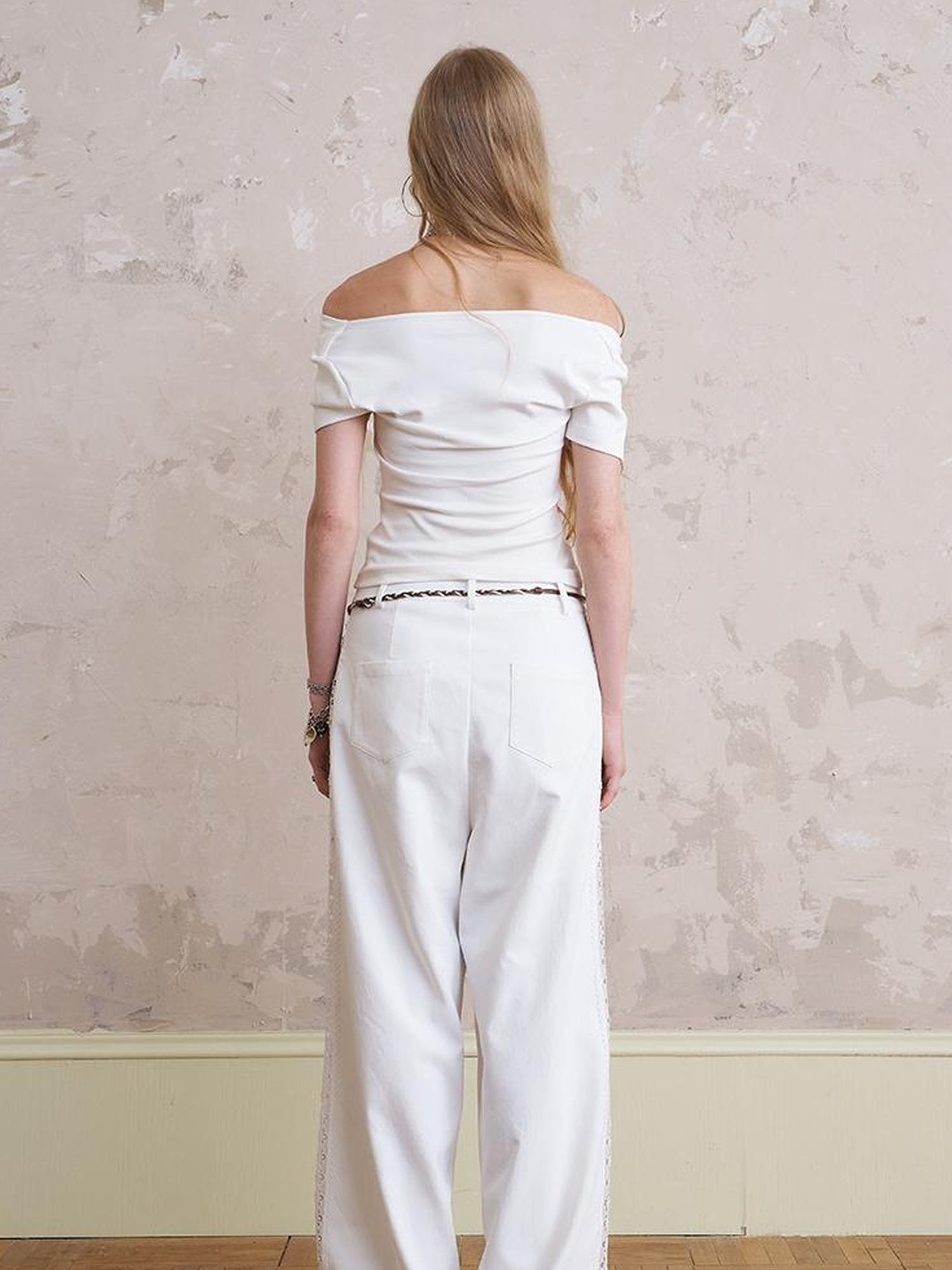 DIDDI MODA Bohemian Print Drawstring Dress Lace Trim Pants Set