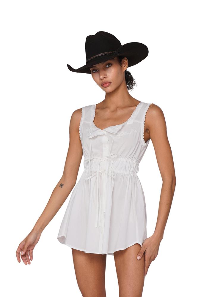 SweetChilling Boho Chic Floral Embroidered Summer Spring Farm Dresses