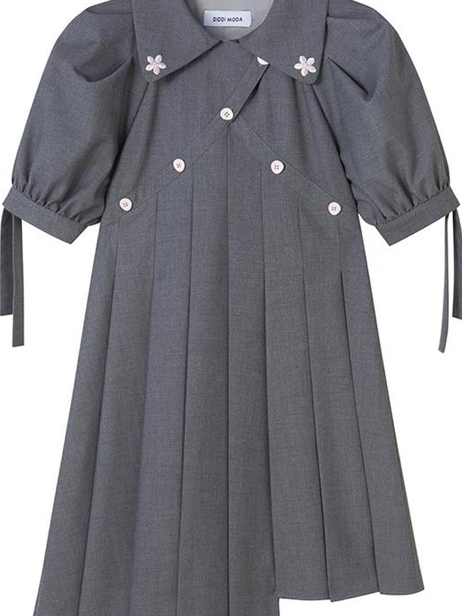 DIDDI MODA Box Sleeve Pleated Asym Skirt