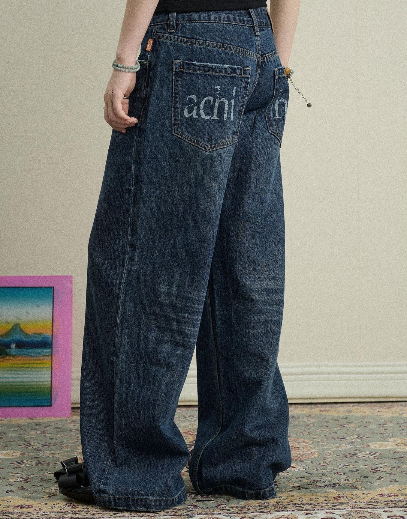 Achihara Breezy Wash Wide Leg Jeans