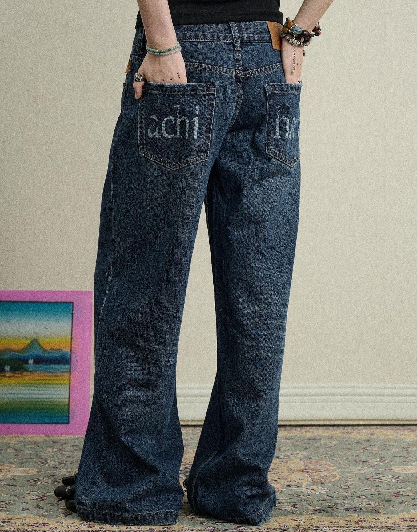 Achihara Breezy Wash Wide Leg Jeans