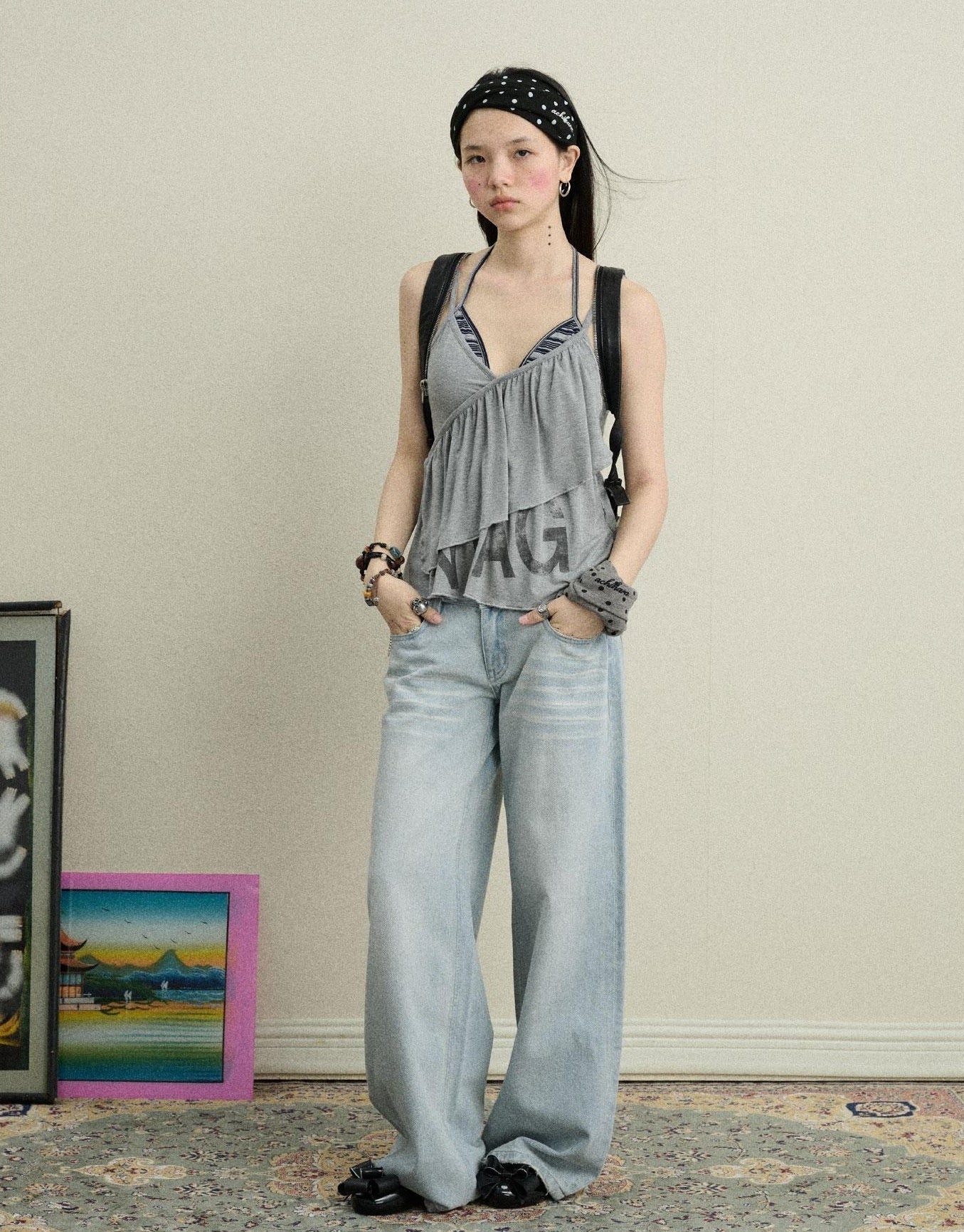 Achihara Breezy Wash Wide Leg Jeans