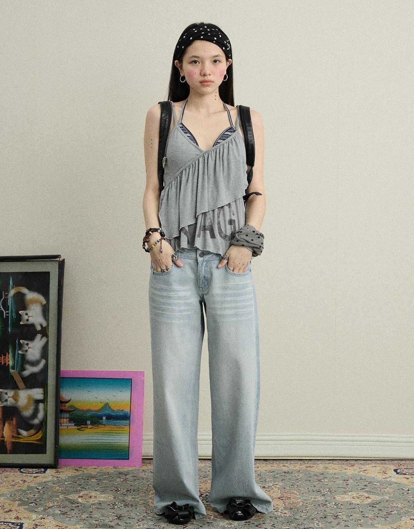 Achihara Breezy Wash Wide Leg Jeans