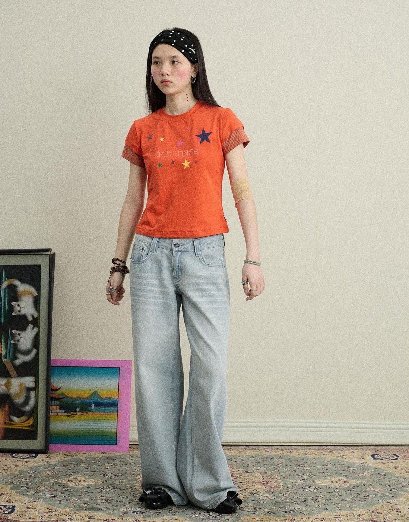 Achihara Breezy Wash Wide Leg Jeans