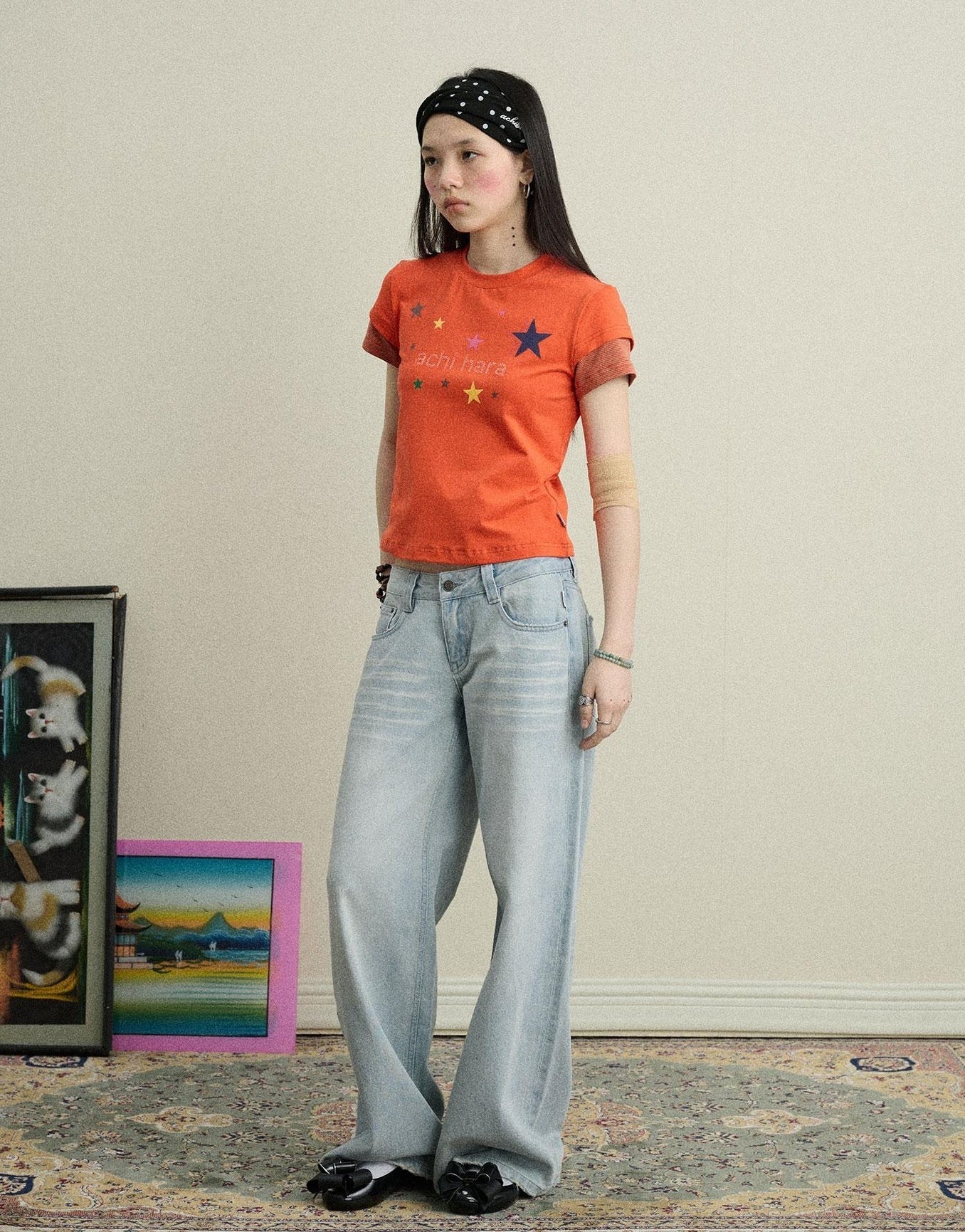 Achihara Breezy Wash Wide Leg Jeans