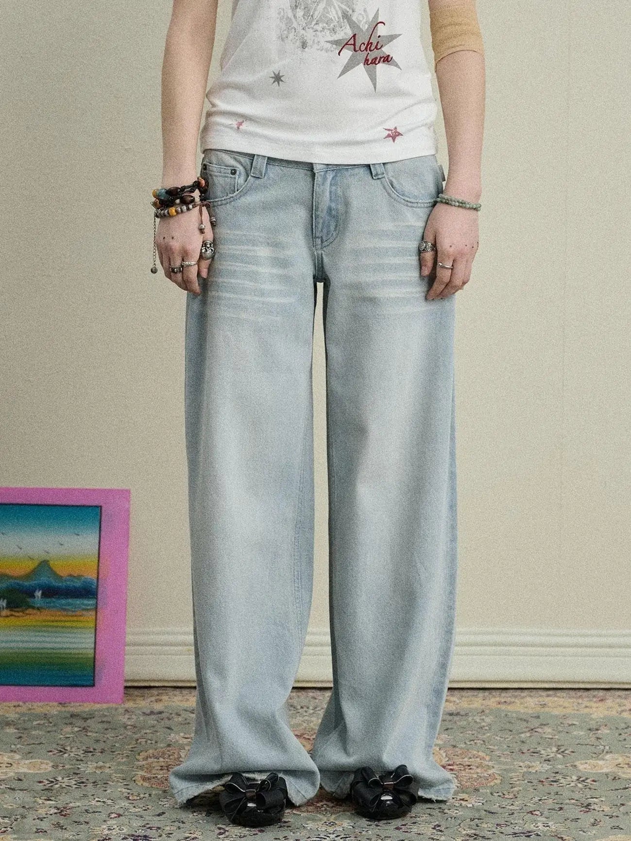 Breezy Wash Wide Leg Jeans