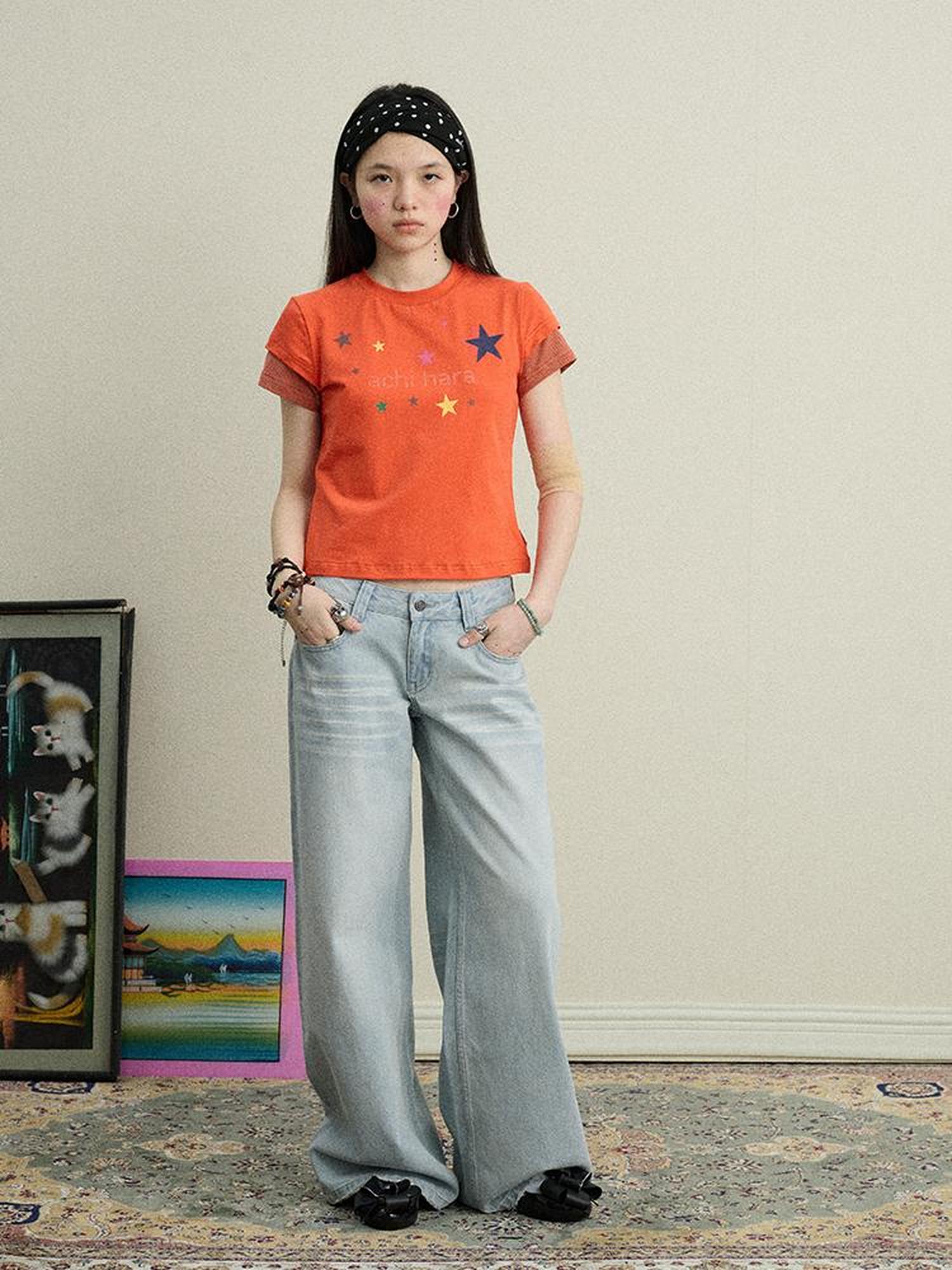 Achihara Breezy Wash Wide Leg Jeans