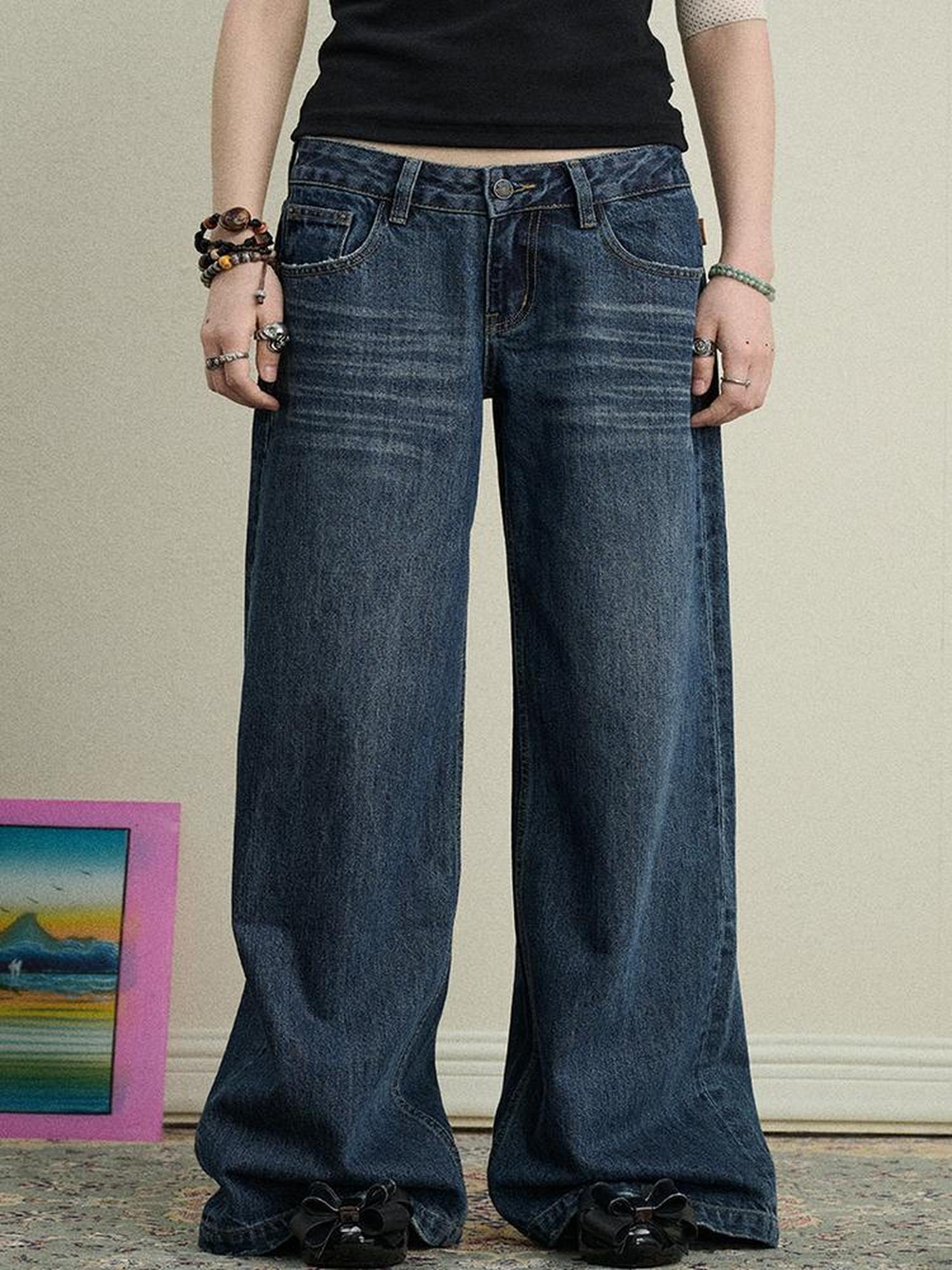 Achihara Breezy Wash Wide Leg Jeans