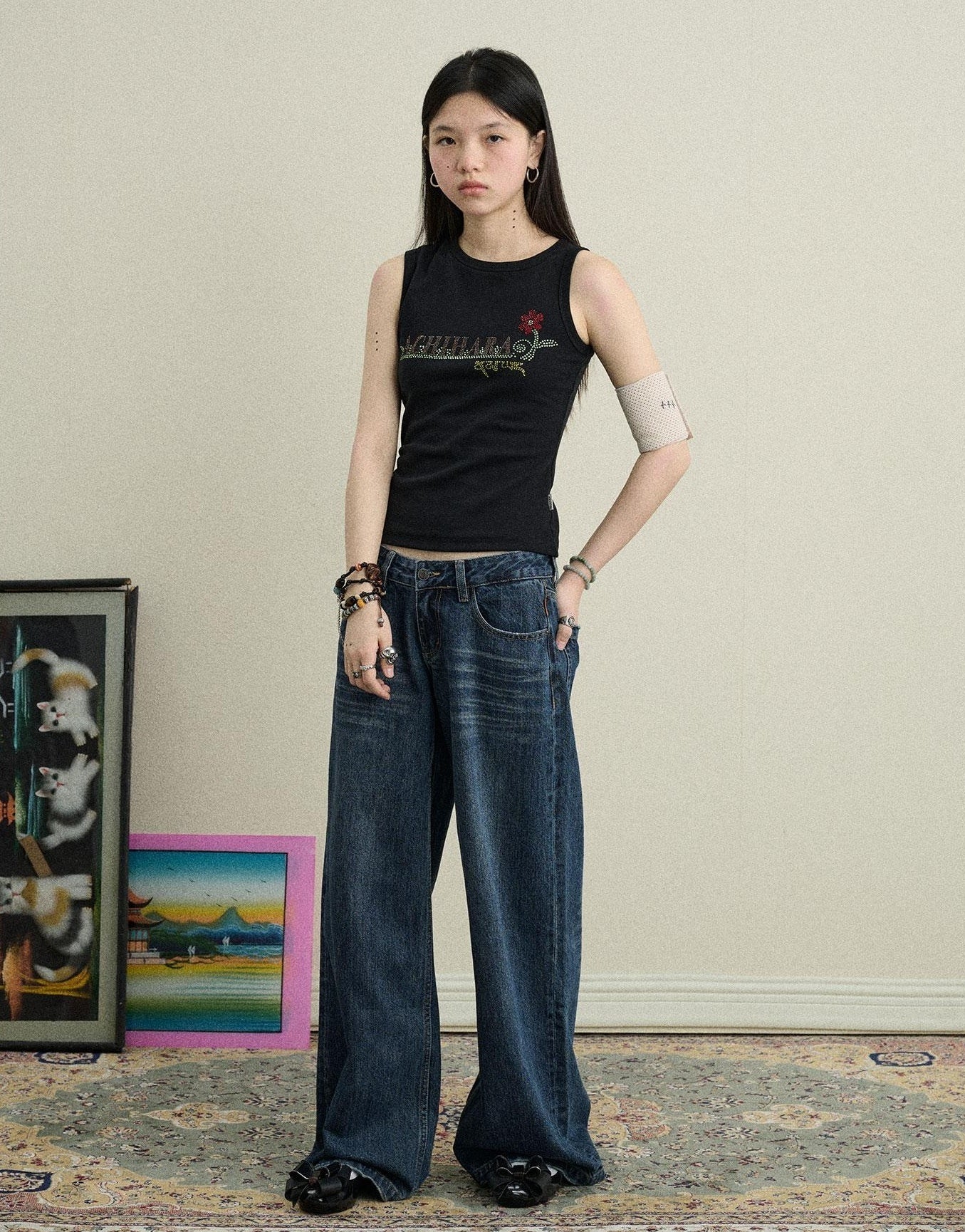 Achihara Breezy Wash Wide Leg Jeans