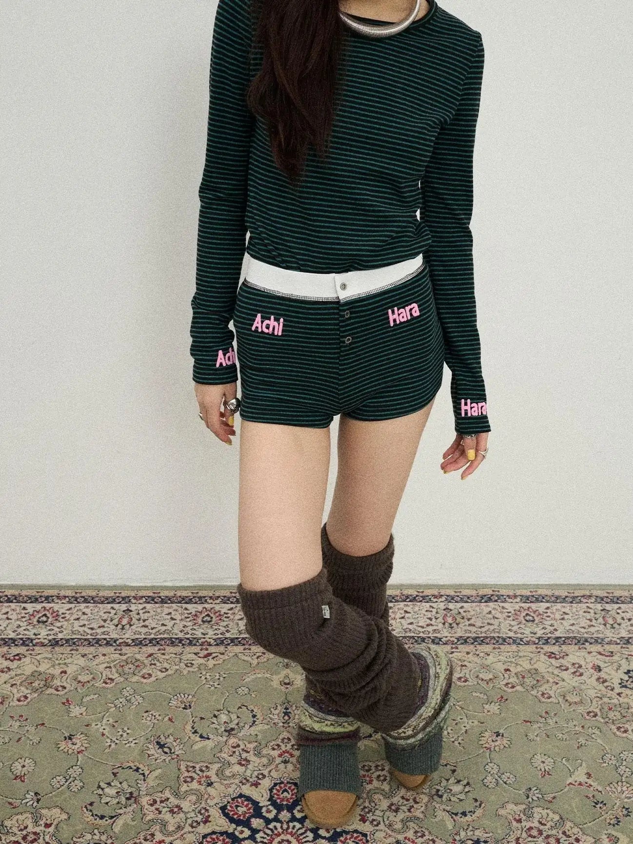Breton Raspberry Slim Fit Long Sleeve Tee
