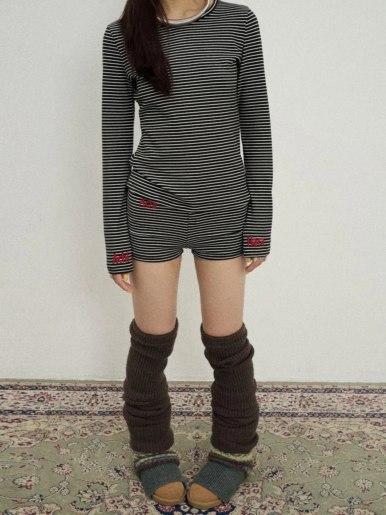 Breton Raspberry Slim Fit Long Sleeve Tee