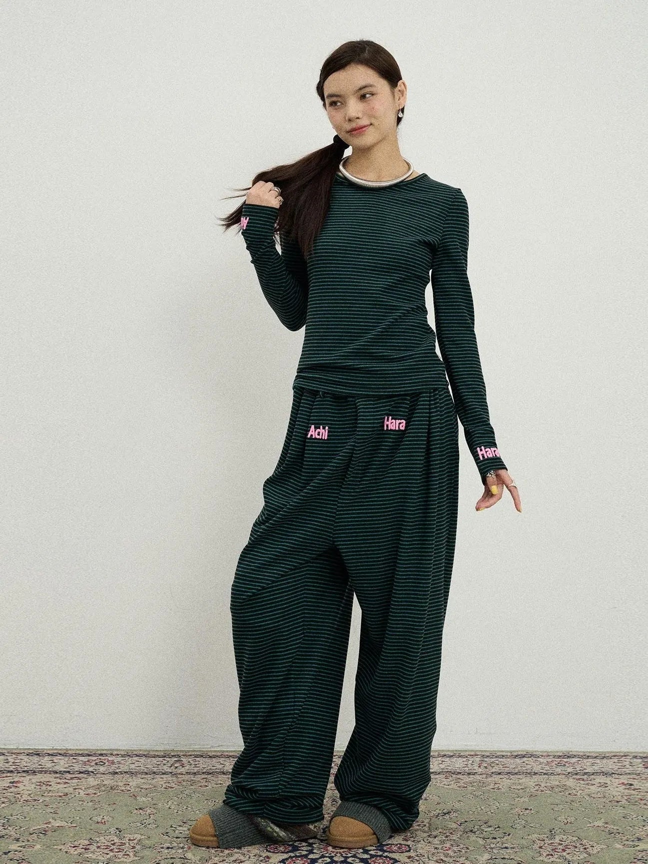Breton Raspberry Slim Fit Long Sleeve Tee