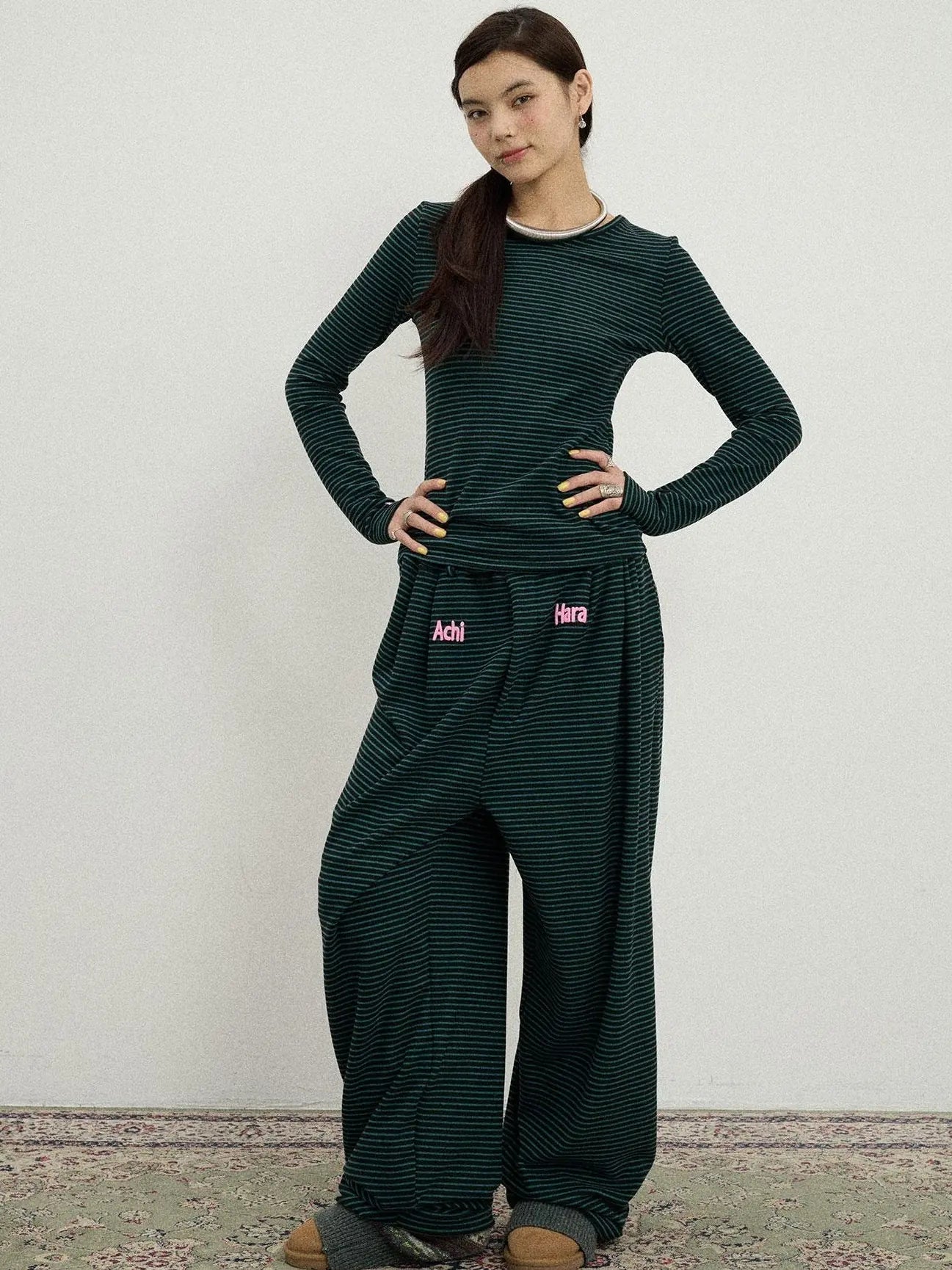 Breton Raspberry Slim Fit Long Sleeve Tee