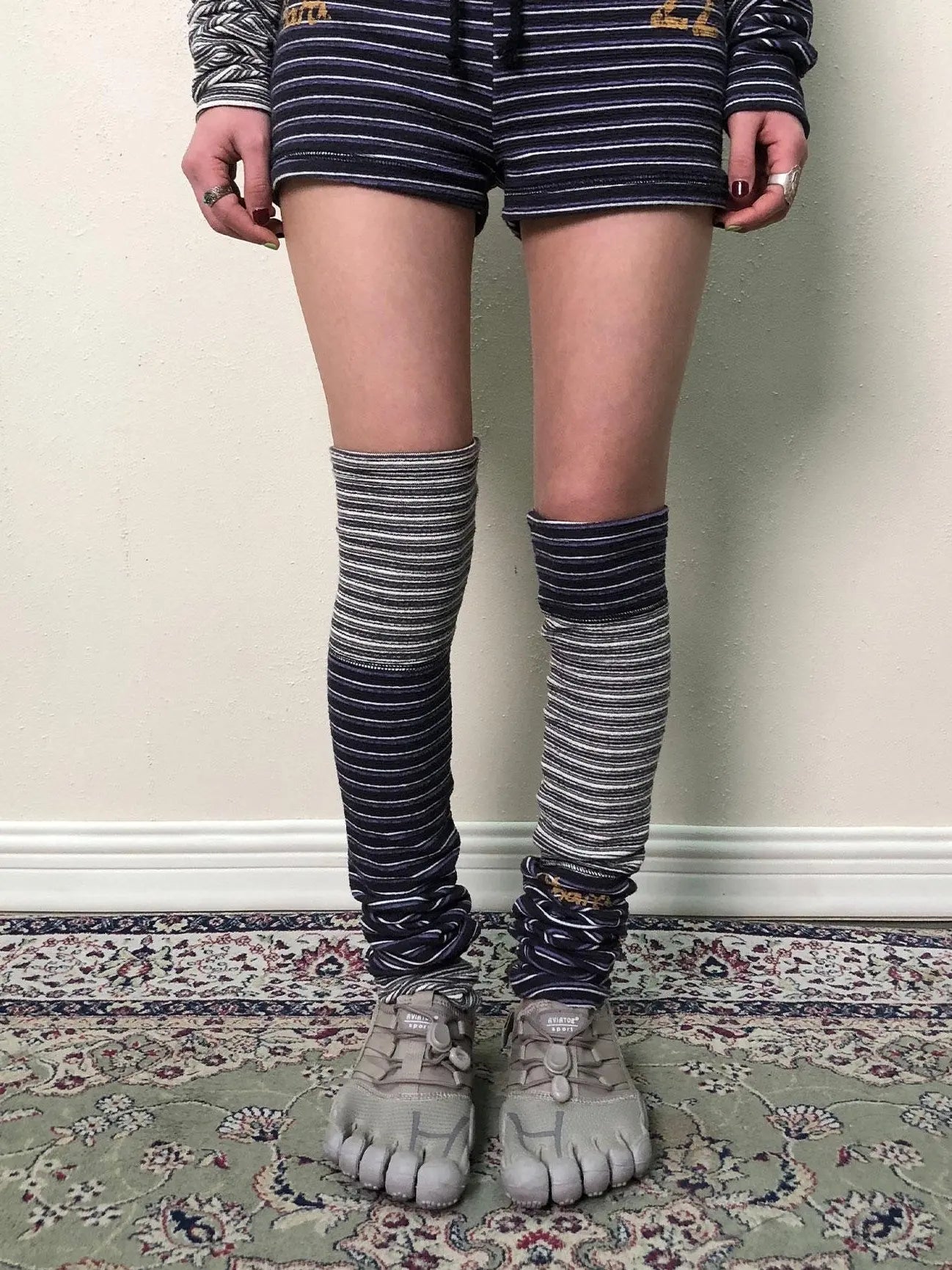 Breton Star-Print Leg Warmers