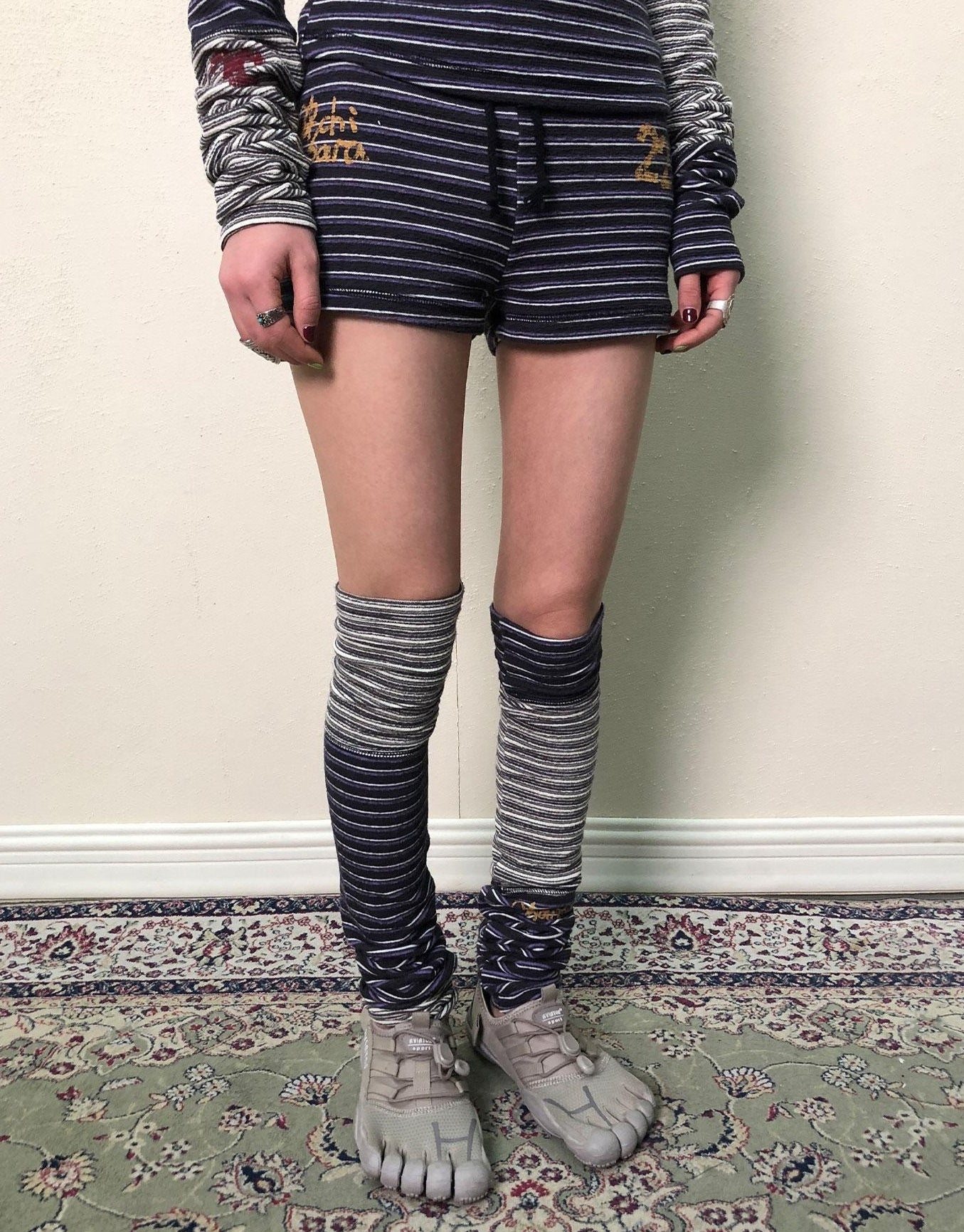 Achihara Breton Star-Print Leg Warmers