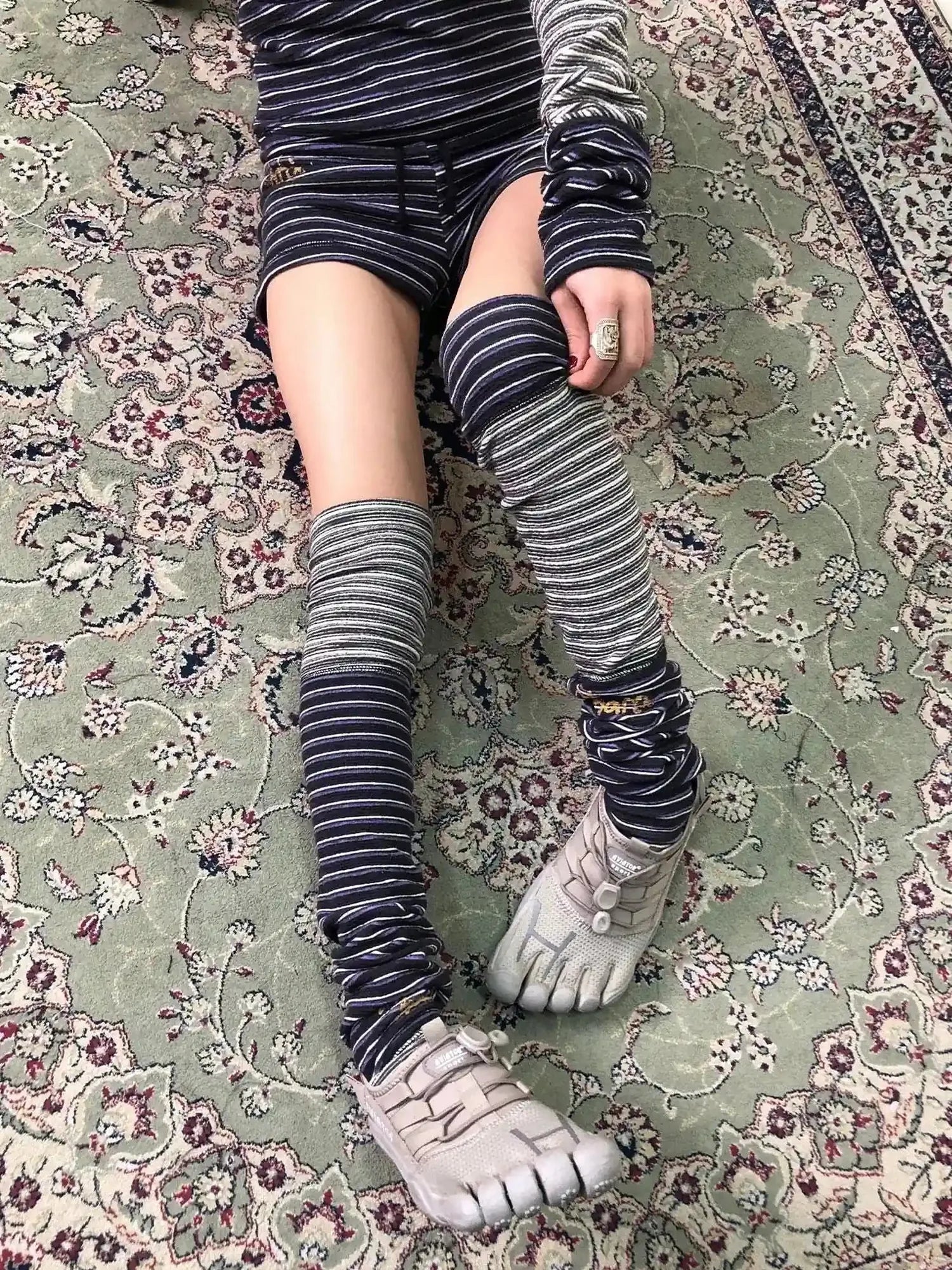 Breton Star-Print Leg Warmers