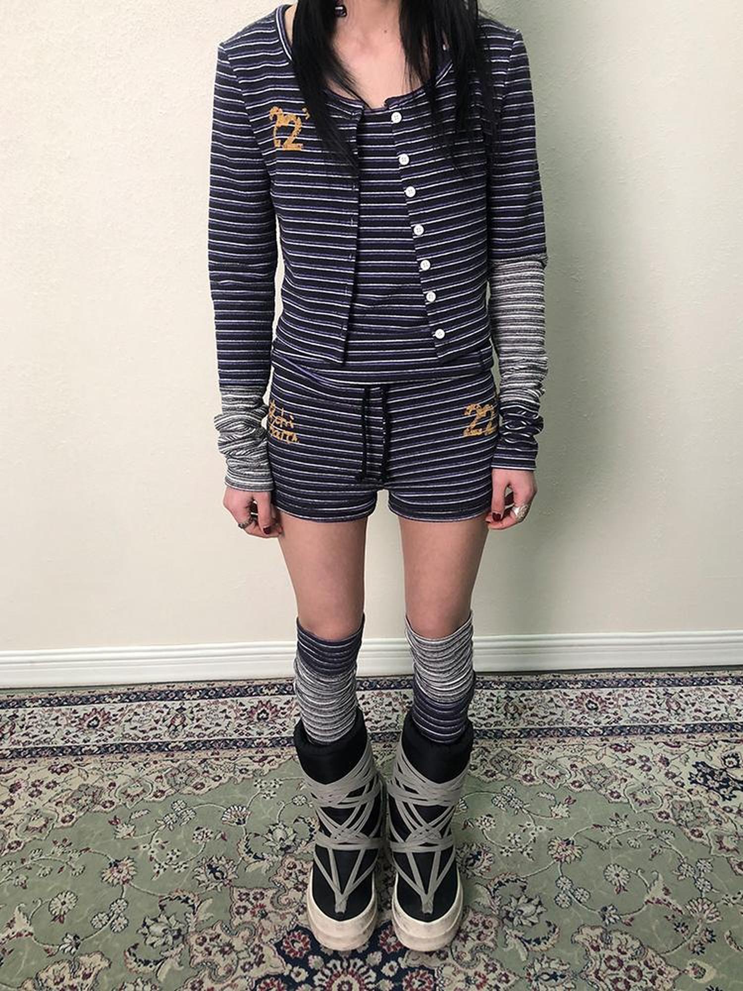 Achihara Breton Star-Print Leg Warmers