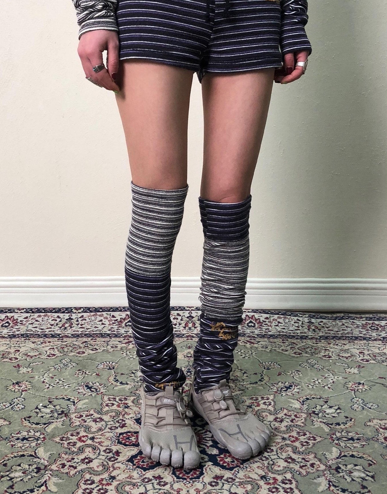 Achihara Breton Star-Print Leg Warmers