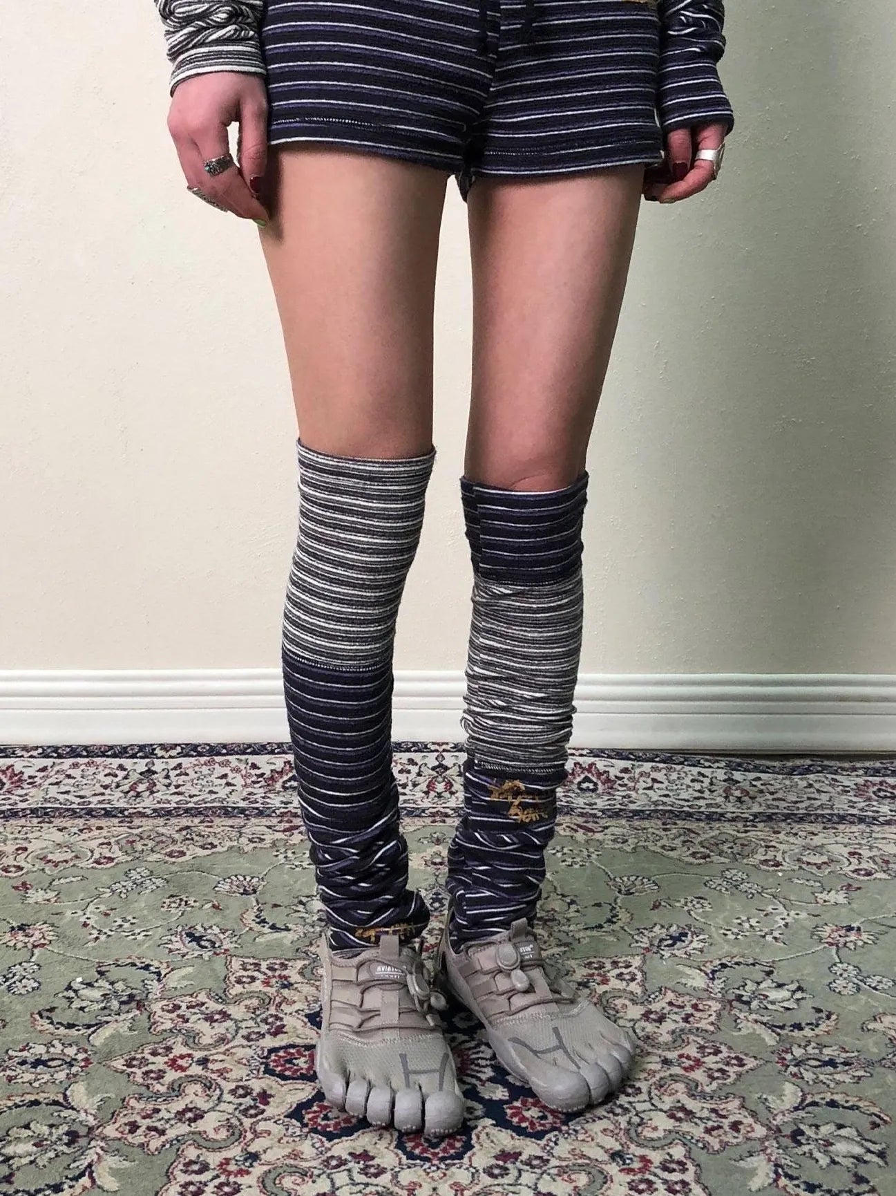 Breton Star-Print Leg Warmers