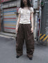 ang project Vintage Washed Pleated Pocket Cargo Pants