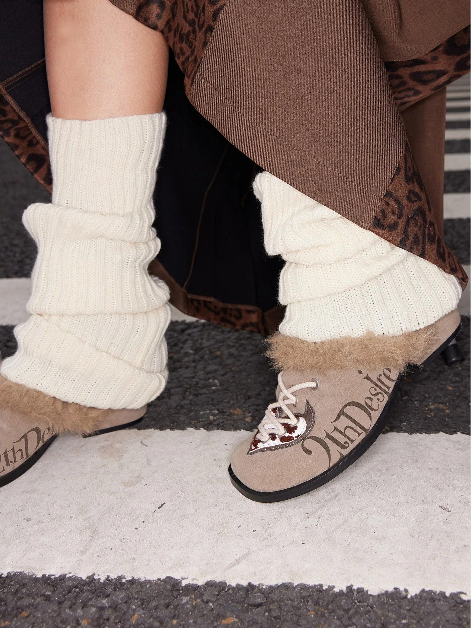 Furry Love Letter Suede Platform Birkenstocks