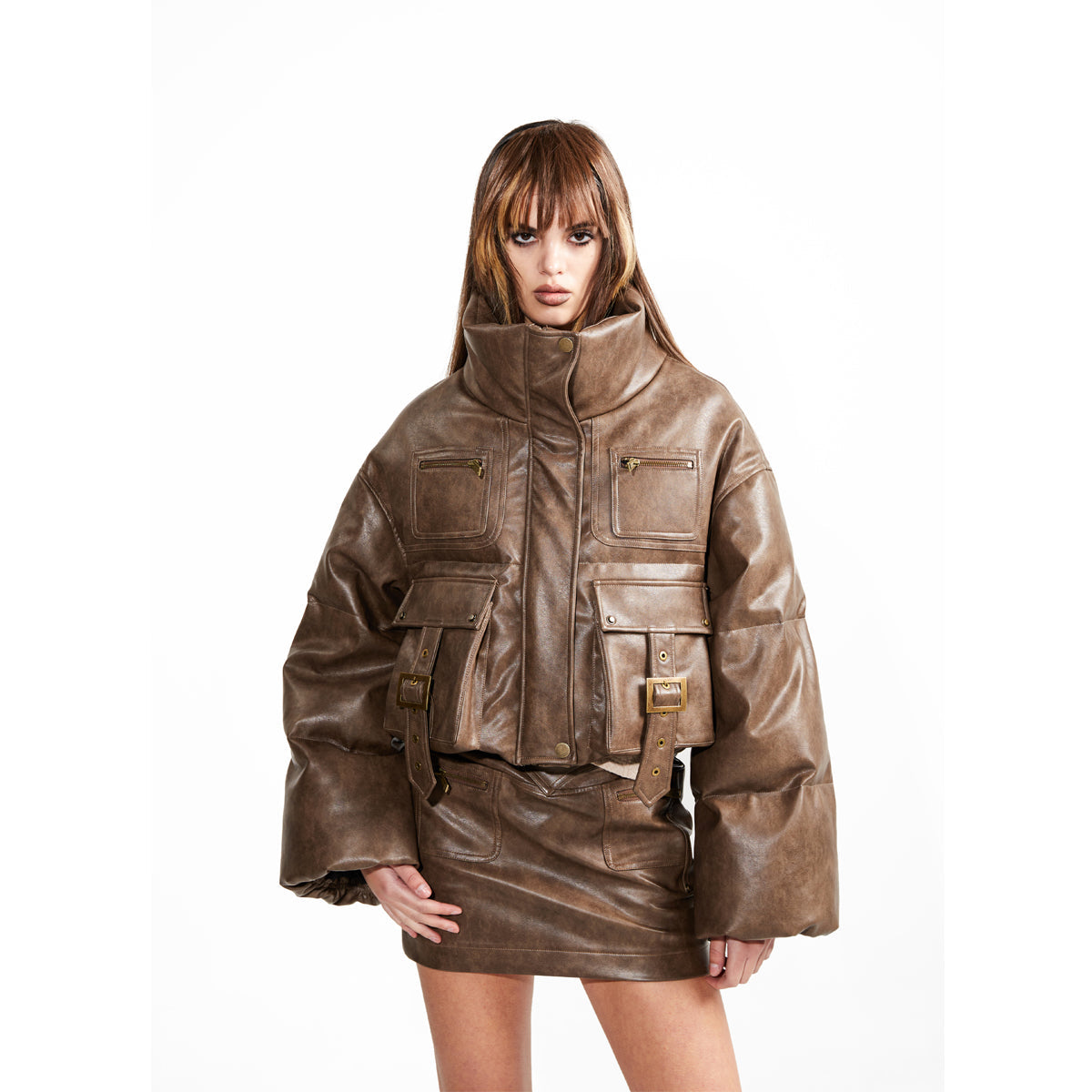 UpdateNN NORTH NODE Short Puffer Jacket With 90 White Duck Down Stylish Warm Quilted Coat