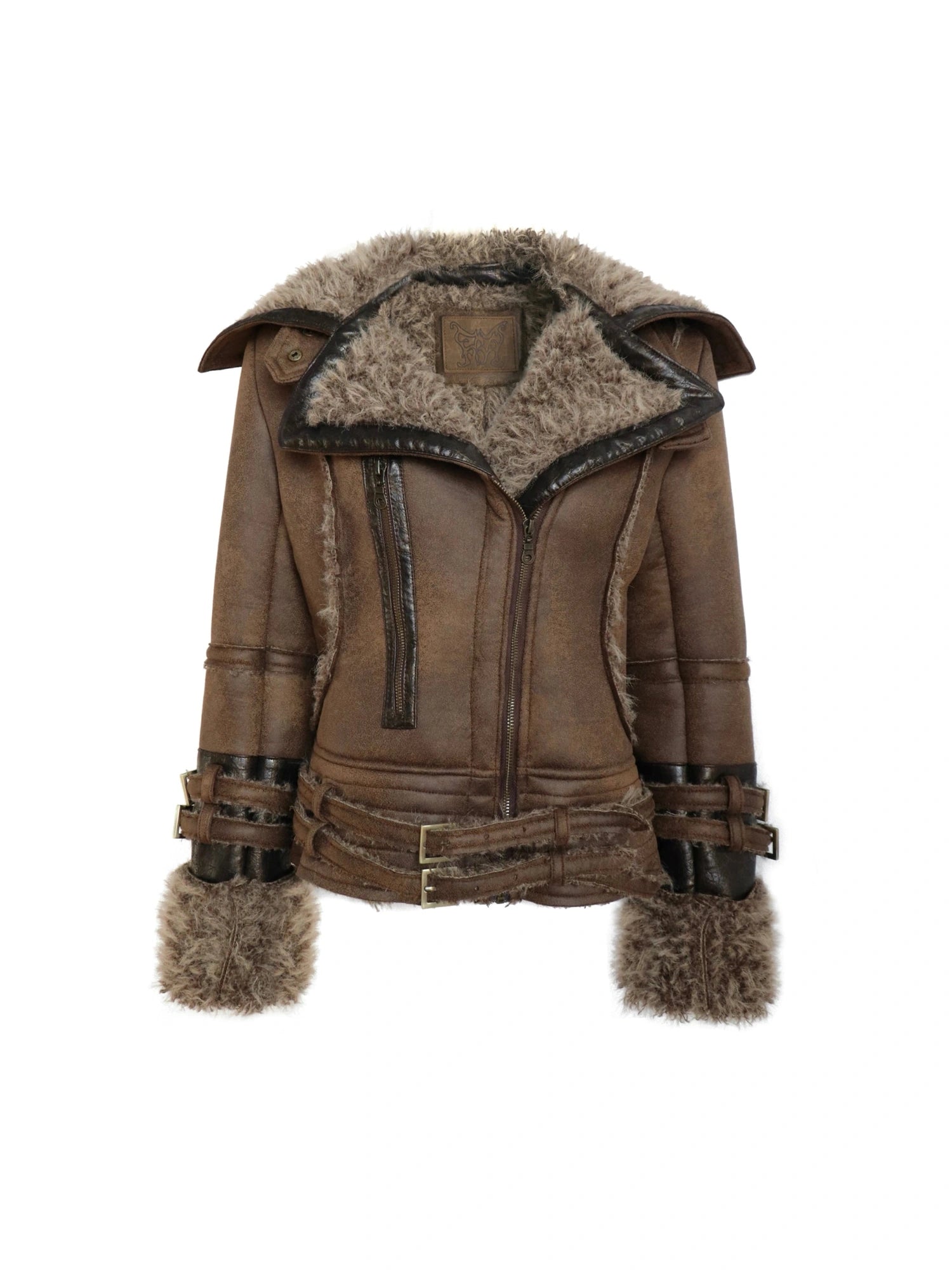 Lamb Wool Fleece Lined Slim Fit Warm Jacket