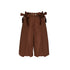 YOSHUYUKI Brown Satin Bow Pleated Trousers
