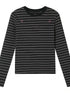 Breton Stripe Long Sleeve Tee With Crab Eater Seal Embroidery