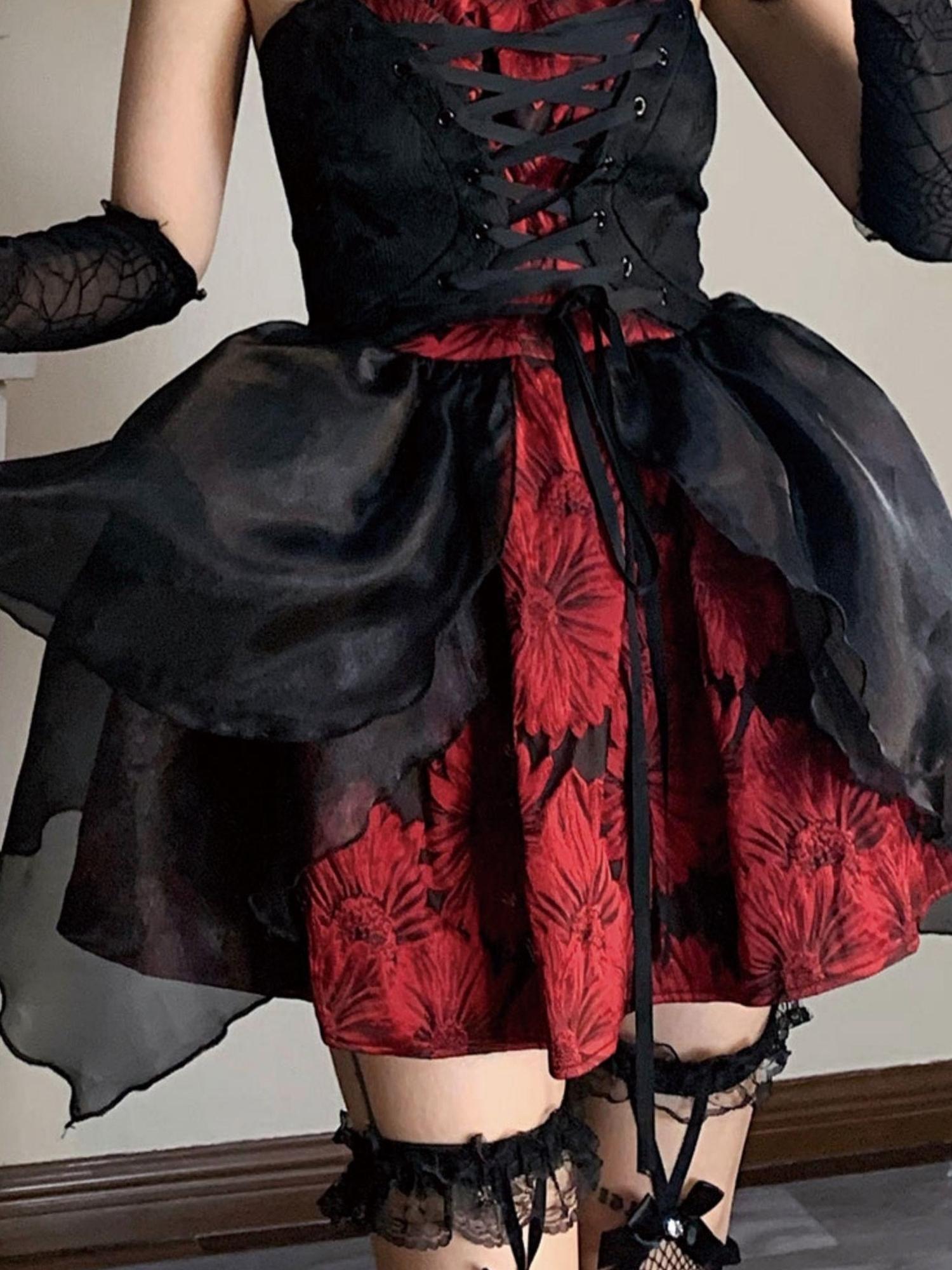 WSW WUSHENWU Butterfly Bloom Tulle Puff Mini Dress
