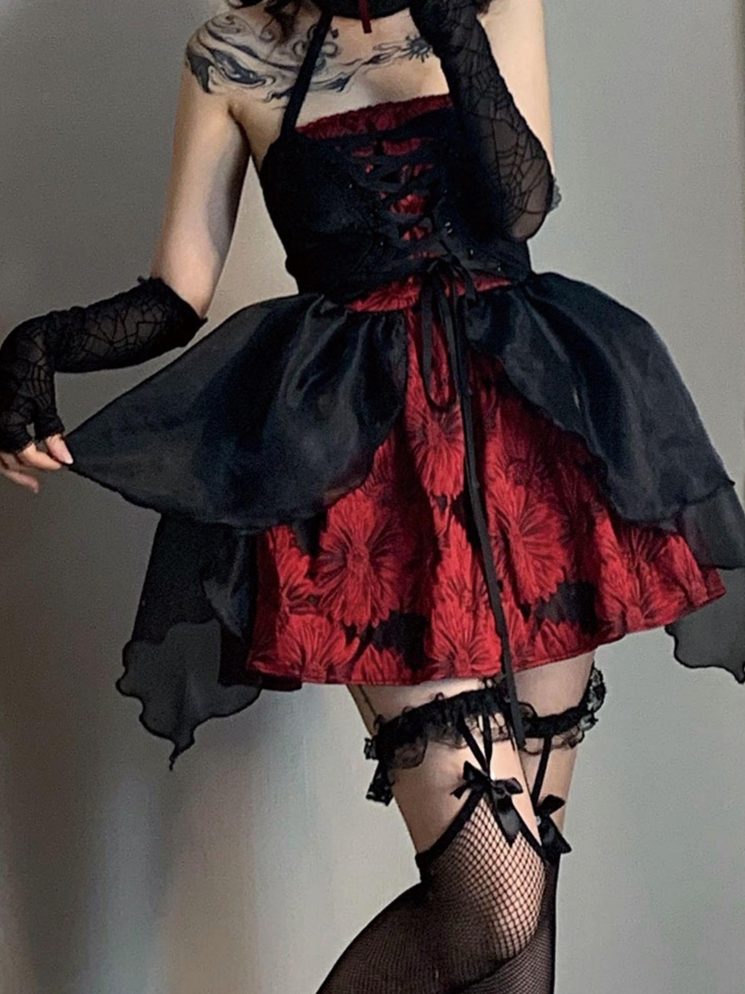 WSW WUSHENWU Butterfly Bloom Tulle Puff Mini Dress