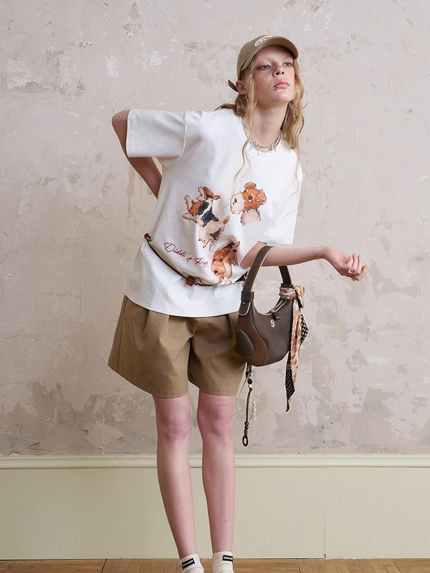 DIDDI MODA Butterfly Lace Peplum Top Beaded Waist Shorts