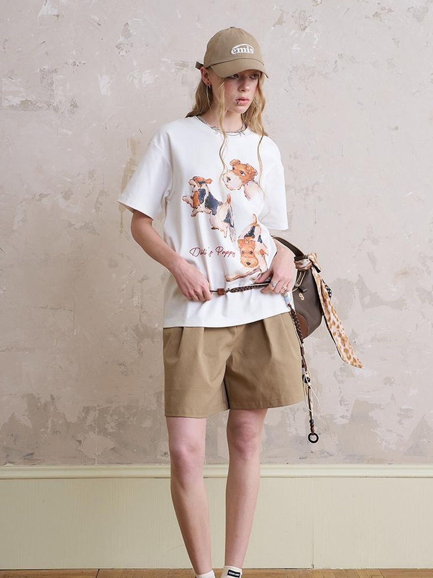 DIDDI MODA Butterfly Lace Peplum Top Beaded Waist Shorts