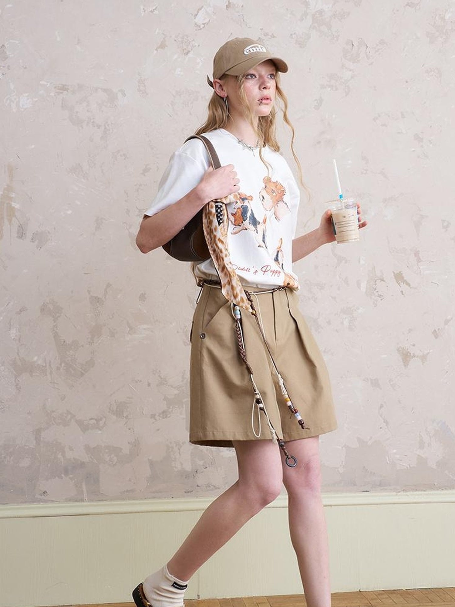 DIDDI MODA Butterfly Lace Peplum Top Beaded Waist Shorts