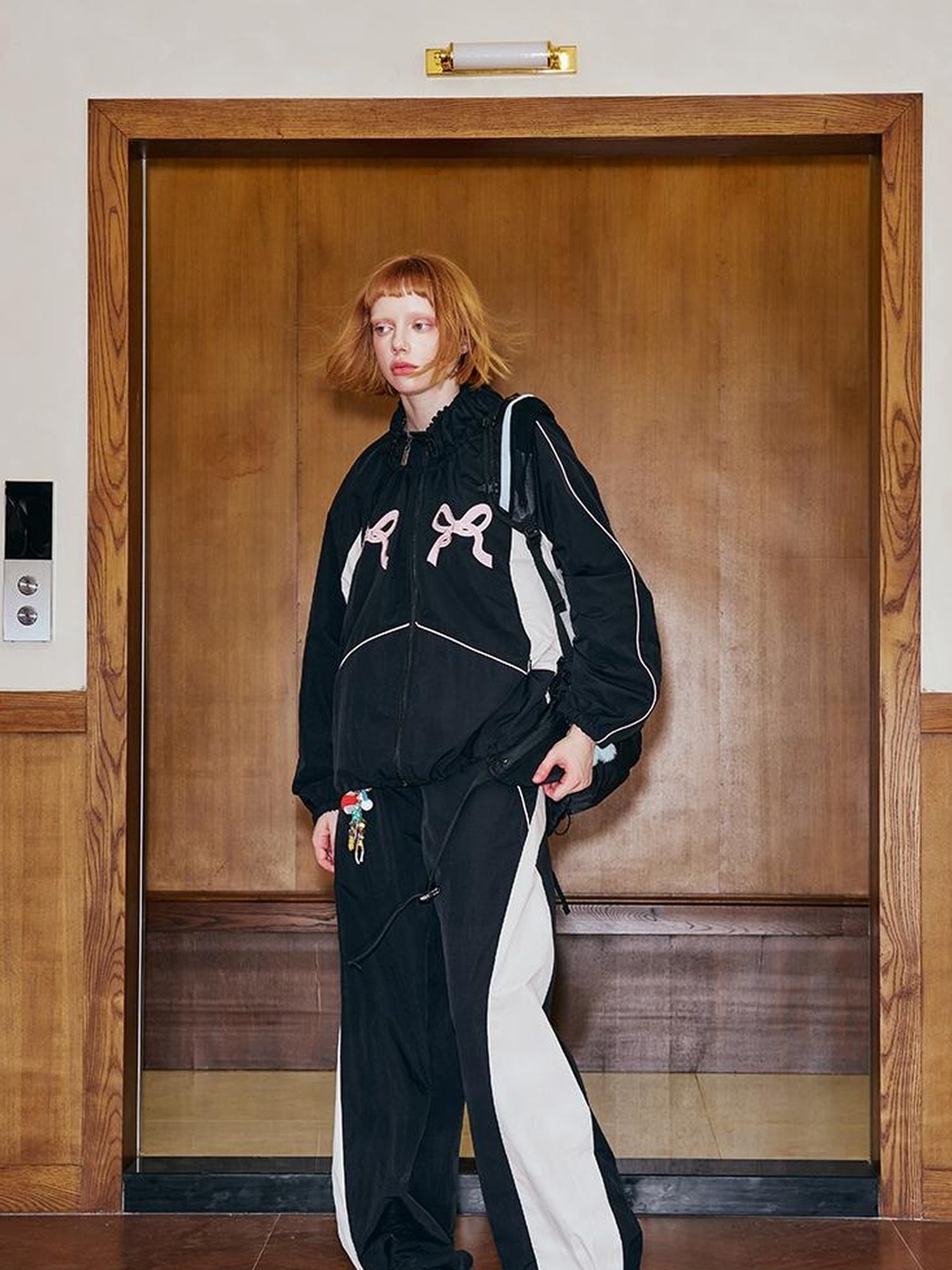 DIDDI MODA Butterfly Patchwork Colorblock Sporty Sunproof Set