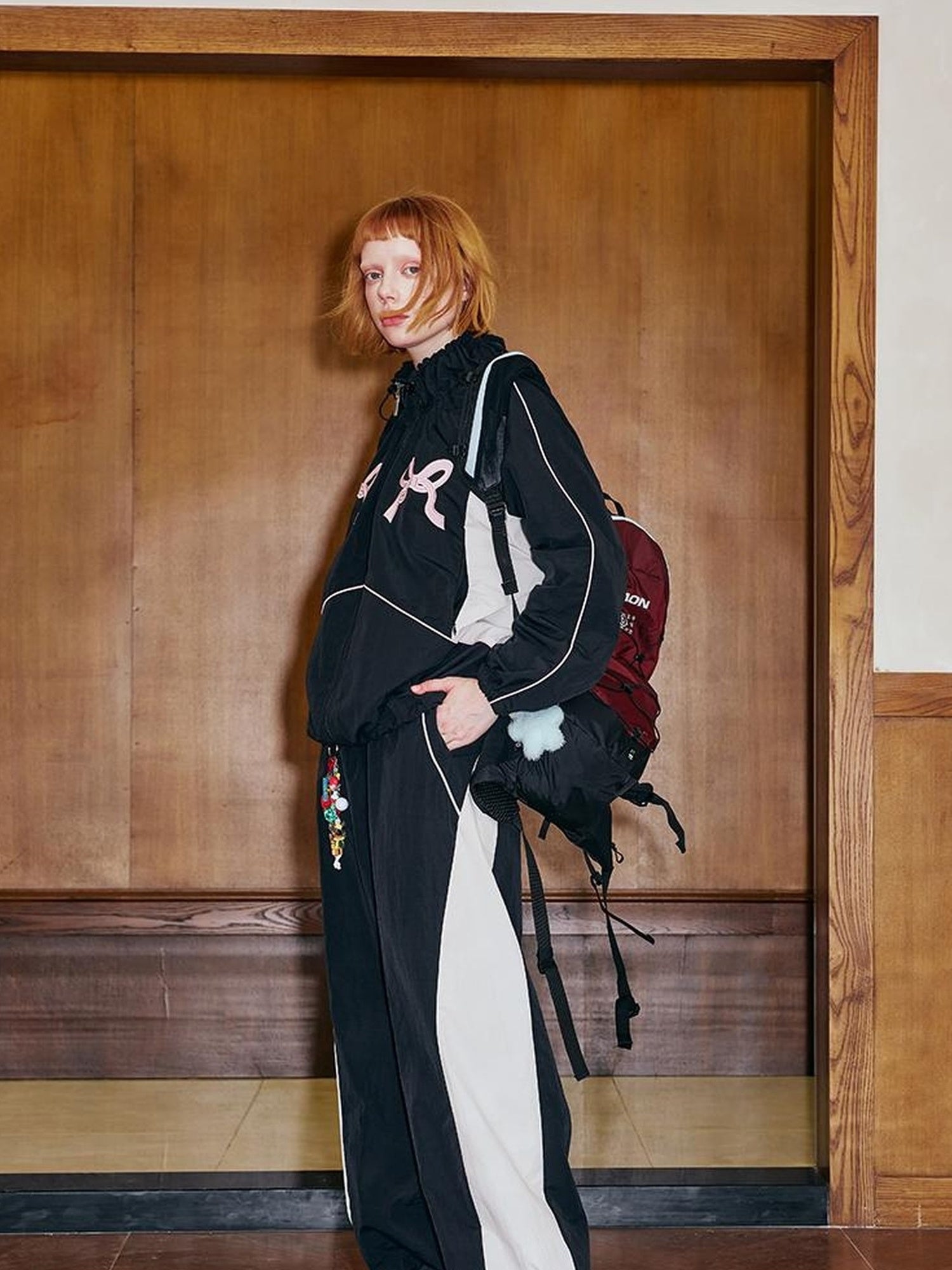 DIDDI MODA Butterfly Patchwork Colorblock Sporty Sunproof Set